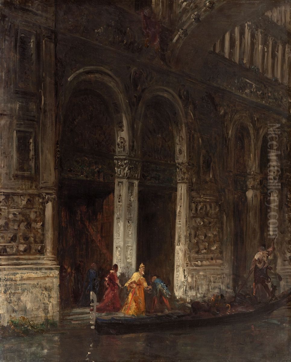 La sortie du Palais des Doges sous le pont des Soupirs Oil Painting by Felix Ziem La sortie du Palais des Doges sous le pont des Soupirs Oil Painting by Felix Ziem