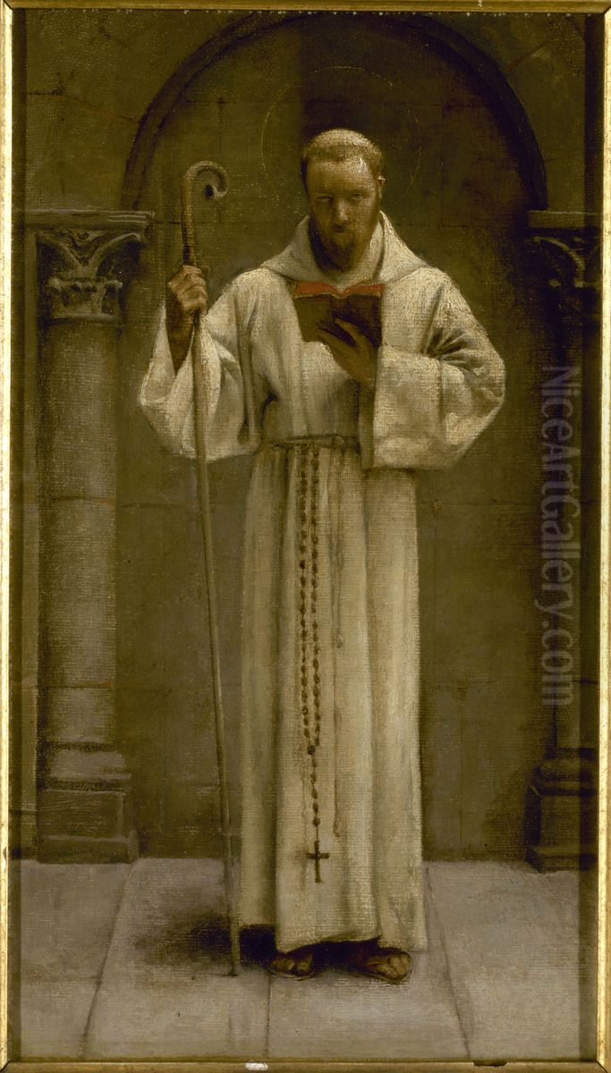 Esquisse pour l'eglise de Bagneux : Saint Herbland Oil Painting by Pascal Dagnan-Bouveret