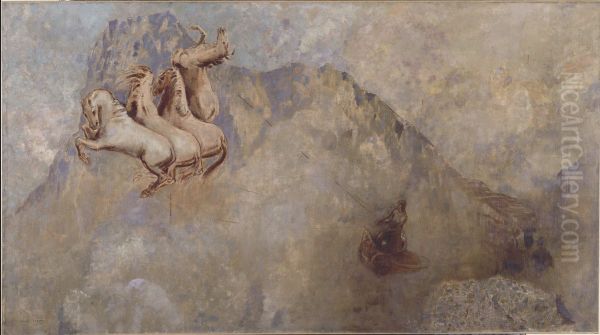 The chariot of the Sun Oil Painting by Odilon Redon