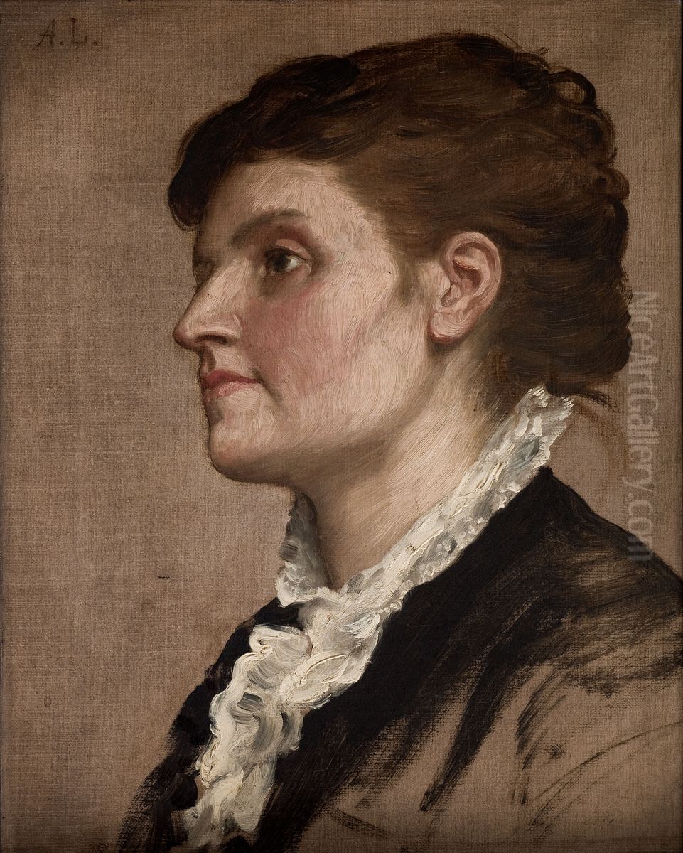 Portrait de femme Oil Painting by Alphonse Legros