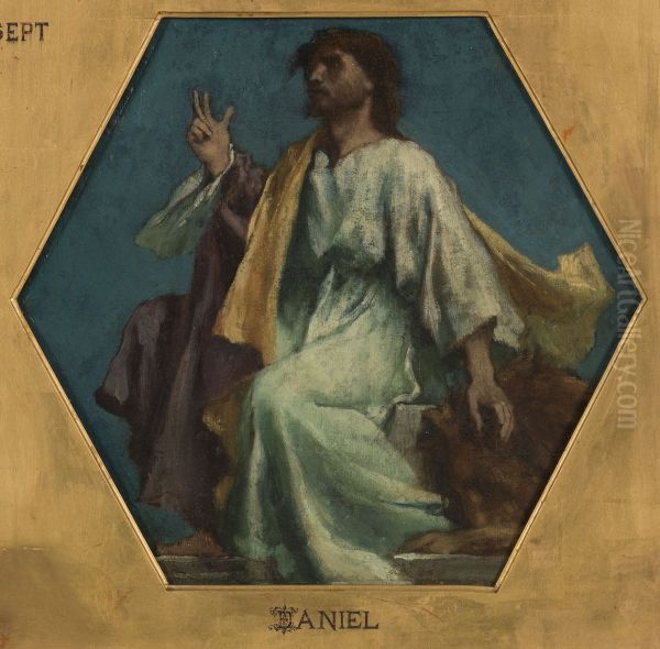Esquisse pour l'eglise Saint Francois Xavier : Daniel Oil Painting by Jules-Elie Delaunay