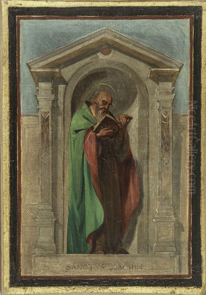 Esquisse pour l'eglise Notre-Dame-de-Bonne-Nouvelle : Saint Joachim Oil Painting by Nicolas-Auguste Hesse
