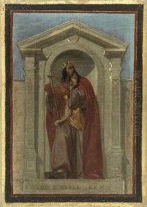 Esquisse pour l'eglise Notre-Dame-de-Bonne-Nouvelle : David, roi d'Israel