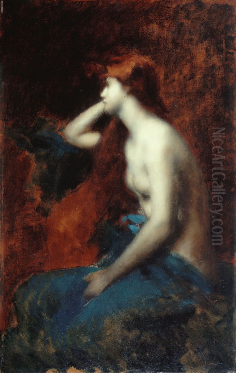 Reverie Oil Painting by Jean-Jacques Henner