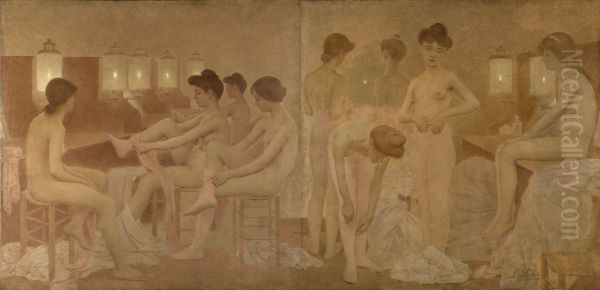 Les Danseuses Oil Painting by Fernand Pelez