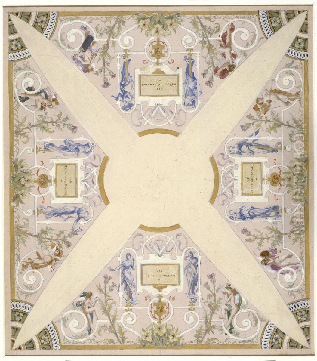 Esquisse pour l'escalier des fetes de l'Hotel de Ville de Paris : Juin Oil Painting by Luc-Olivier Merson