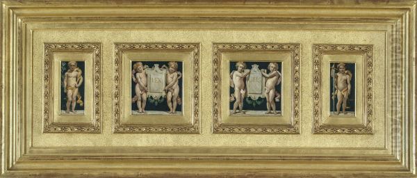 Esquisse pour la salle d'audience de la Cour des Assises du Palais de Justice de Paris : La Paix Oil Painting by Leon Bonnat