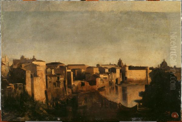 Le Tibre a Rome Oil Painting by Jean-Baptiste Carpeaux