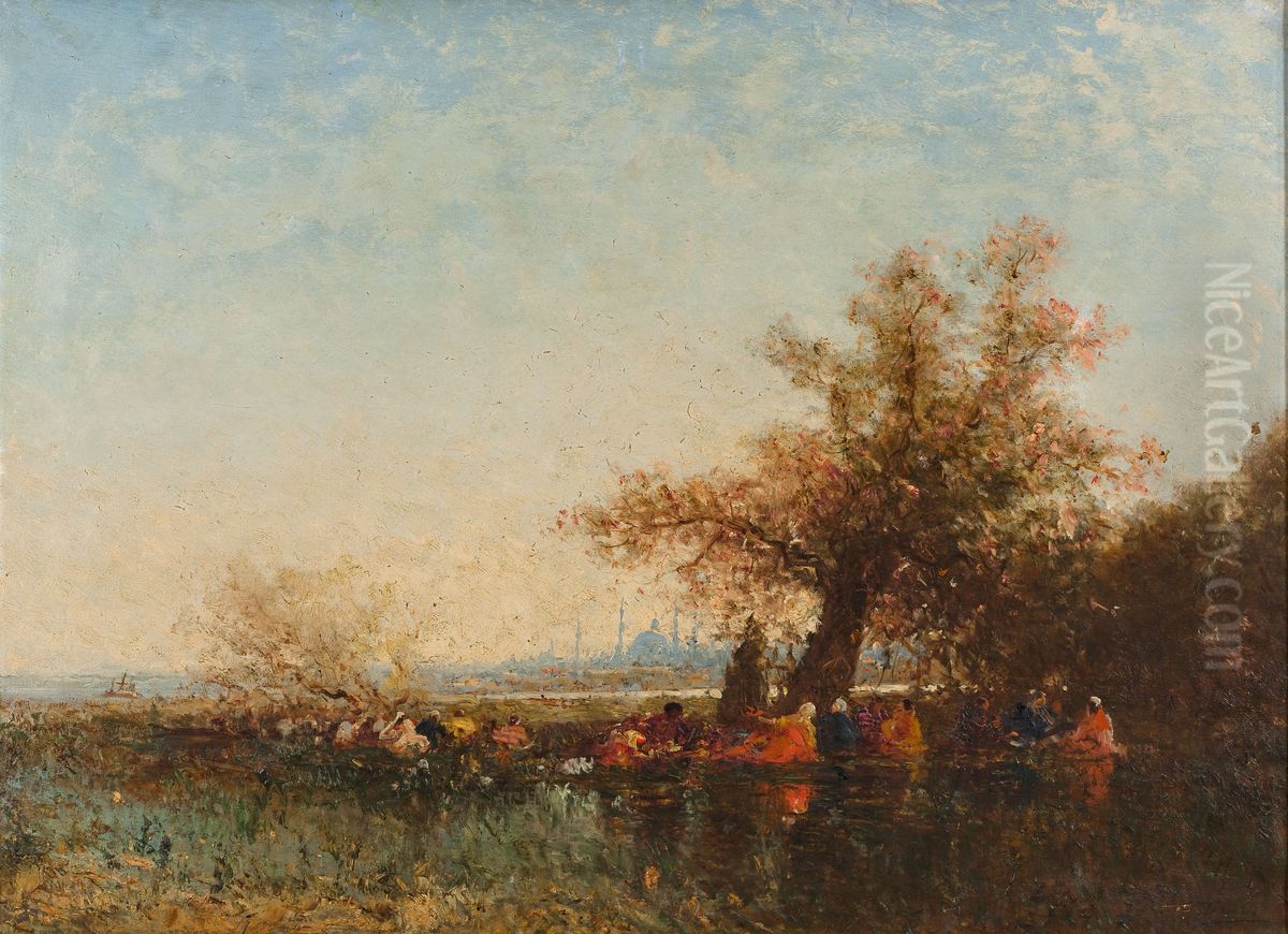 Les eaux douces d'Asie Oil Painting by Felix Ziem