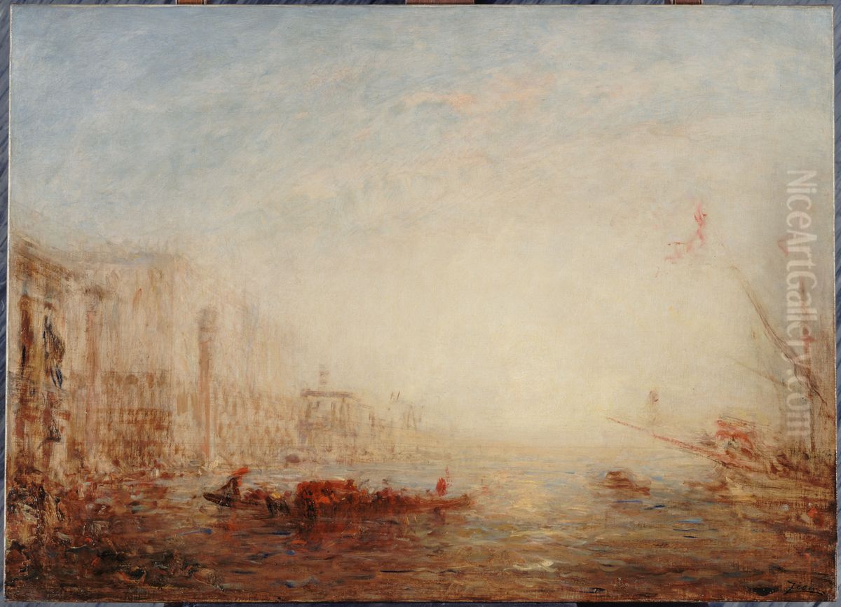 Venise, le Grand Canal au soleil levant Oil Painting by Felix Ziem Venise, le Grand Canal au soleil levant Oil Painting by Felix Ziem