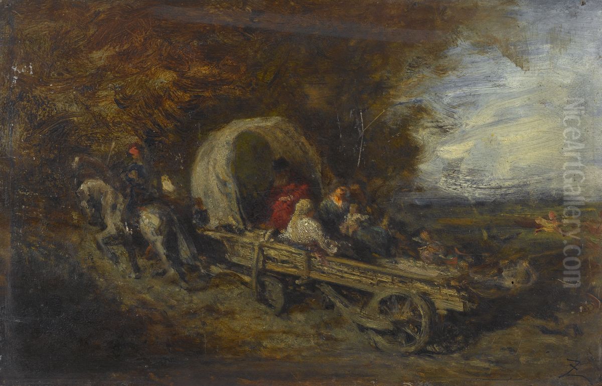 Le chariot Oil Painting by Felix Ziem Le chariot Oil Painting by Felix Ziem