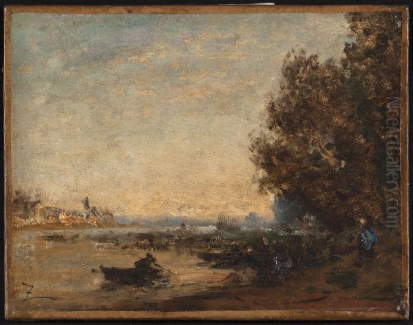 Crepuscule Oil Painting by Felix Ziem