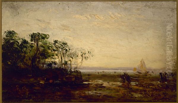 Martigues, effet de crepuscule Oil Painting by Felix Ziem
