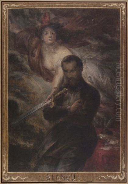 Auguste Blanqui Oil Painting by Antoine Wiertz