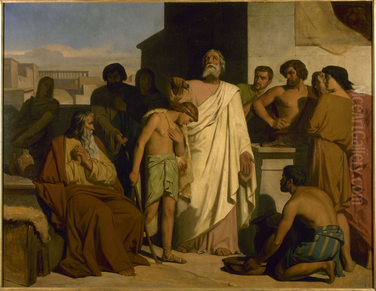 L'onction de David par Samuel Oil Painting by Felix-Joseph Barrias