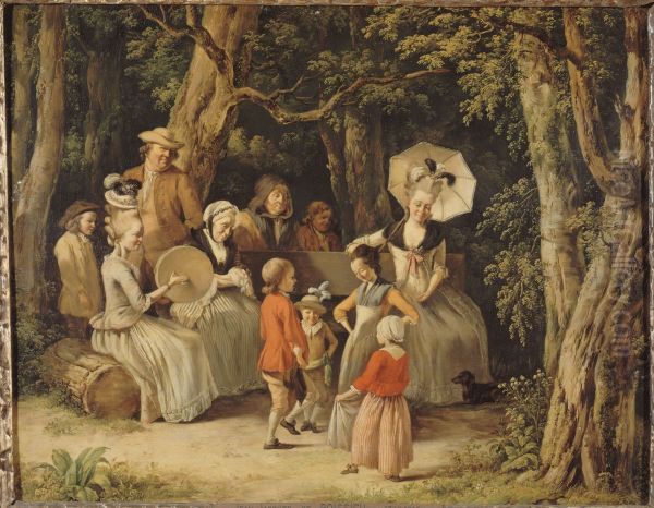 La Danse des enfants Oil Painting by Jean-Jacques De Boissieu
