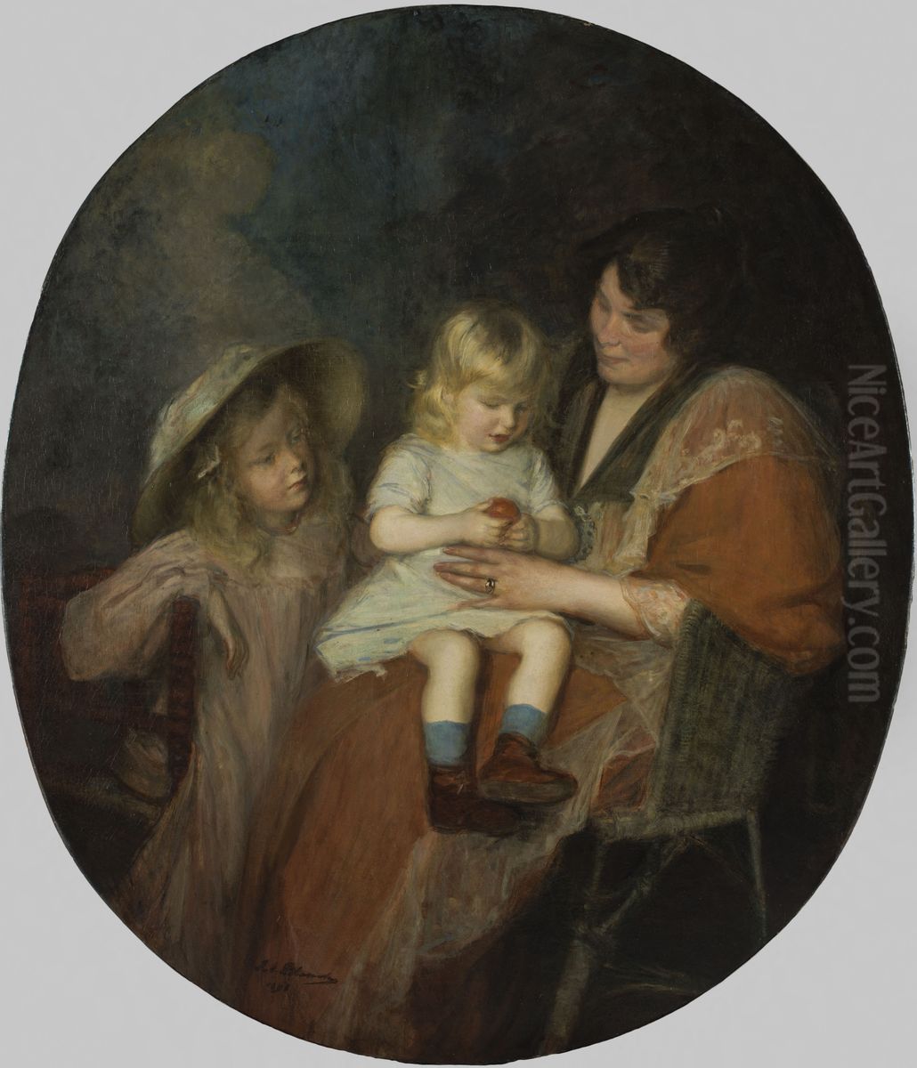La mandarine Oil Painting by Jacques-Emile Blanche