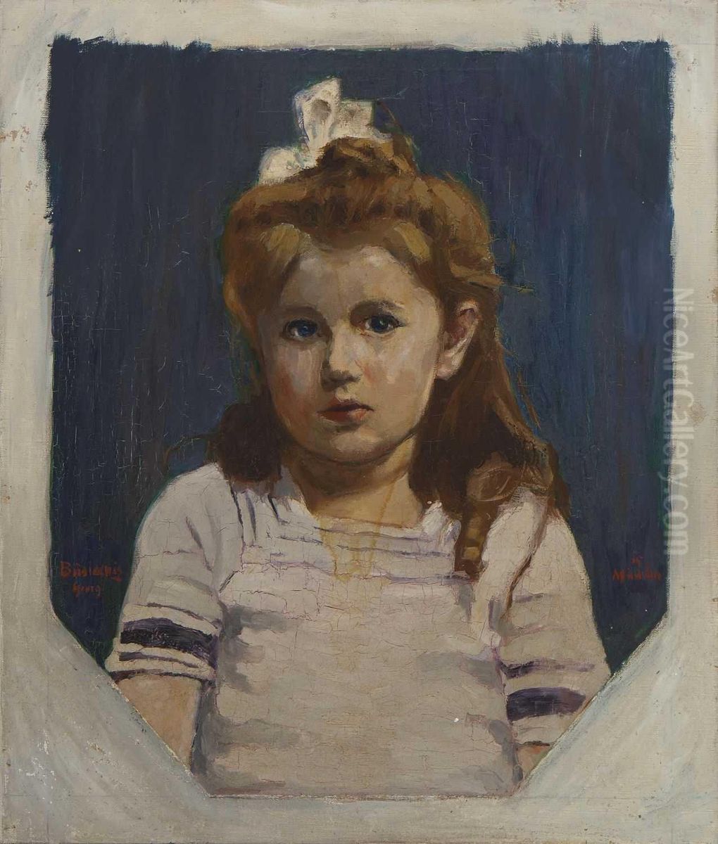 Madchenbildnis Oil Painting by Jorgos Busianis