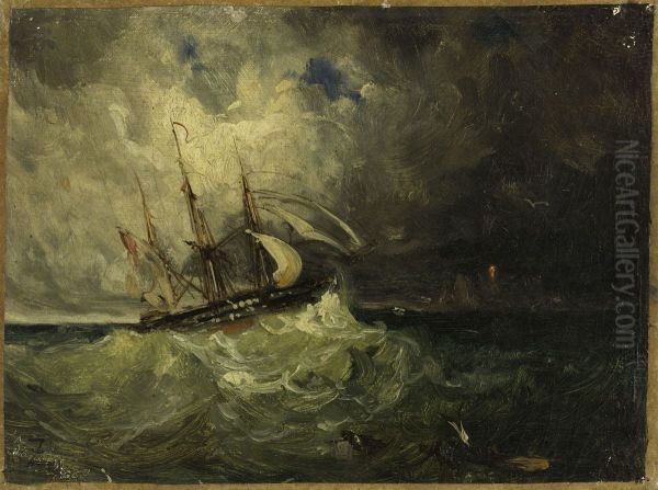 La tempete Oil Painting by Felix Ziem