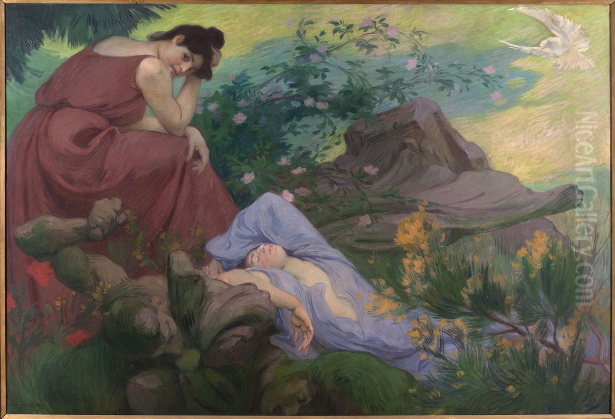 meditation Oil Painting by Victor Prouve
