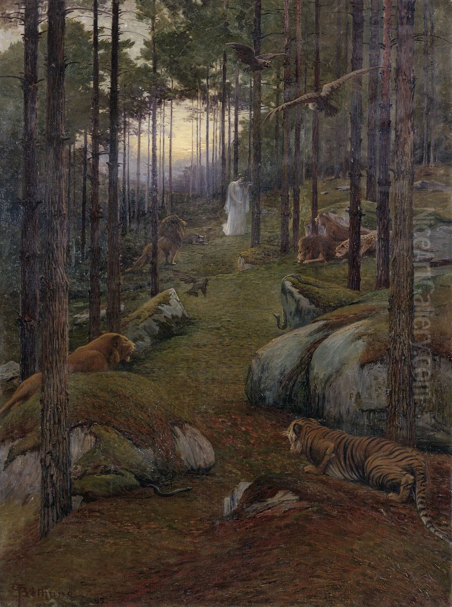 La charmeuse Oil Painting by Gaston Bethune