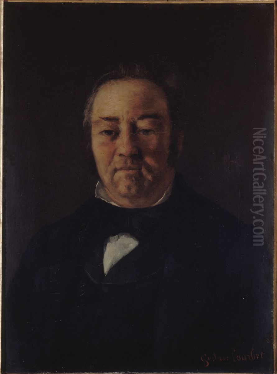Portrait de Monsieur Corbinaud Oil Painting by Gustave Courbet