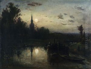 Clair de lune a Overschie (environs de Rotterdam)