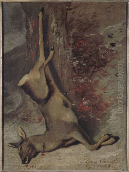 Le chevreuil Oil Painting by Gustave Courbet