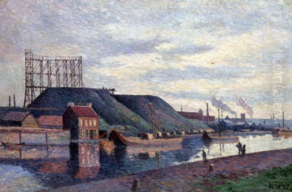 Les terrils de Sacre Madame Oil Painting by Maximilien Luce