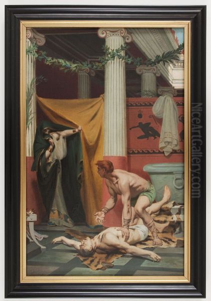 Mort de l'empereur Commode Oil Painting by Fernand Pelez