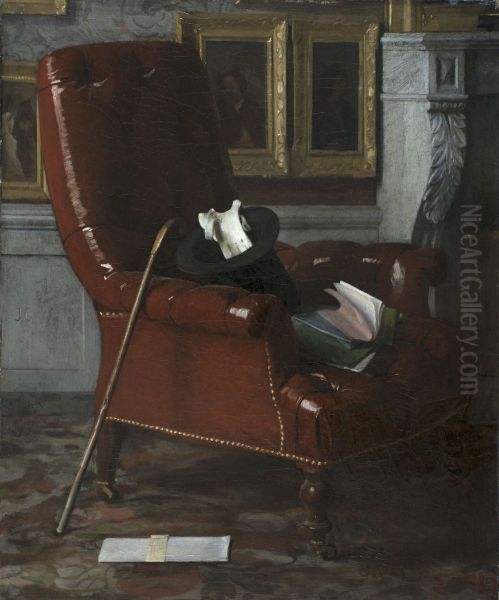 Un coin de salon chez le peintre Oil Painting by Jean Gigoux