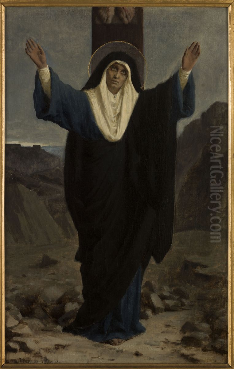 Esquisse pour l'eglise de Bagnolet : Mater dolorosa Oil Painting by Pierre Fritel