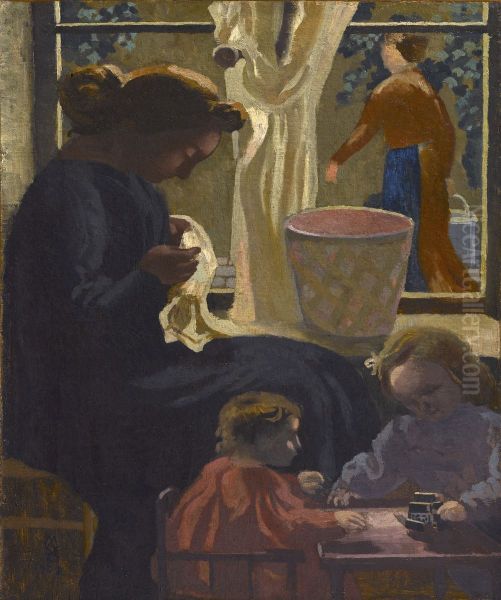 Intimite ou Ravaudeuse a la fenetre Oil Painting by Maurice Denis