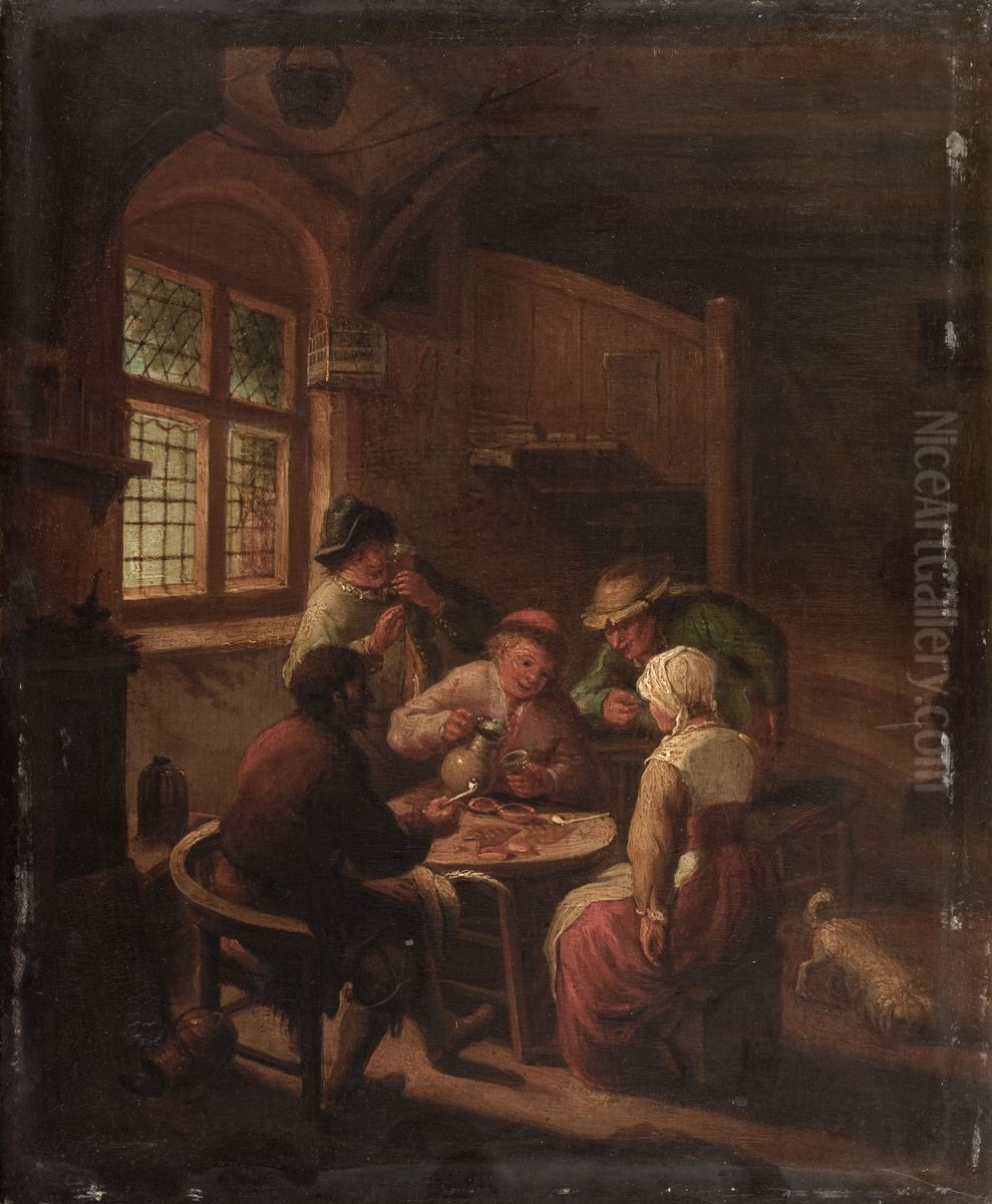 Scene de cabaret Oil Painting by Adriaen van Ostade