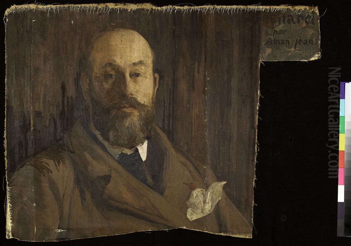 Portrait de Paul Albert Besnard (fragment) Oil Painting by Edmond-Francois Aman-Jean