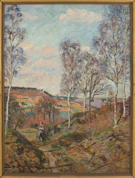 Le chemin vers la vallee Oil Painting by Armand Guillaumin