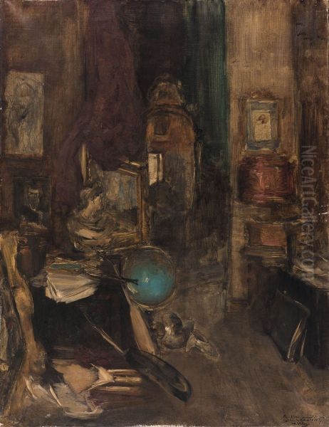 Coin d'atelier, boulevard de Clichy Oil Painting by Antoine Vollon