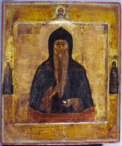 Saint Nikita, le stylite de Pereyaslav Oil Painting by Russia