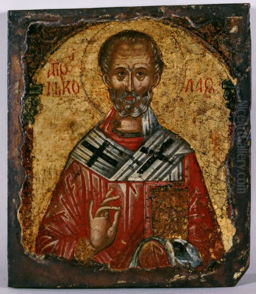 Saint Nicolas Oil Painting by Crete