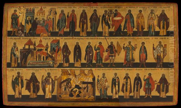 Menologe du mois de fevrier Oil Painting by Veliky Novgorod