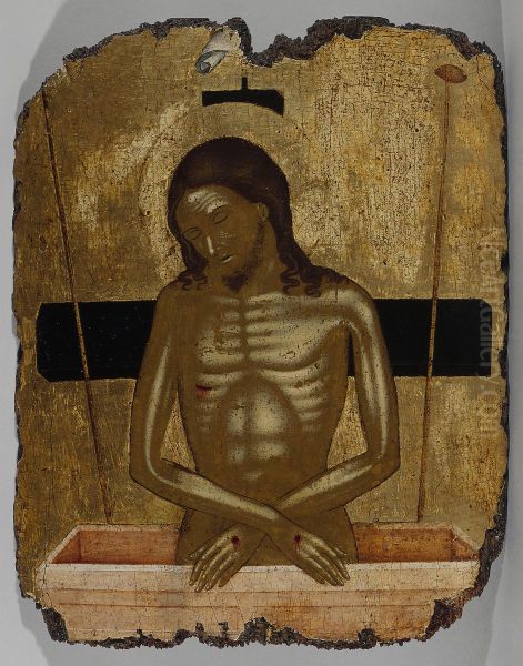 Christ de Pitie Oil Painting by Nikolaos Tzafouris
