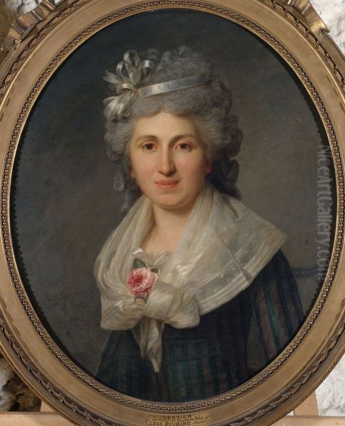 Portrait de femme (P607) Oil Painting by Antoine Vestier