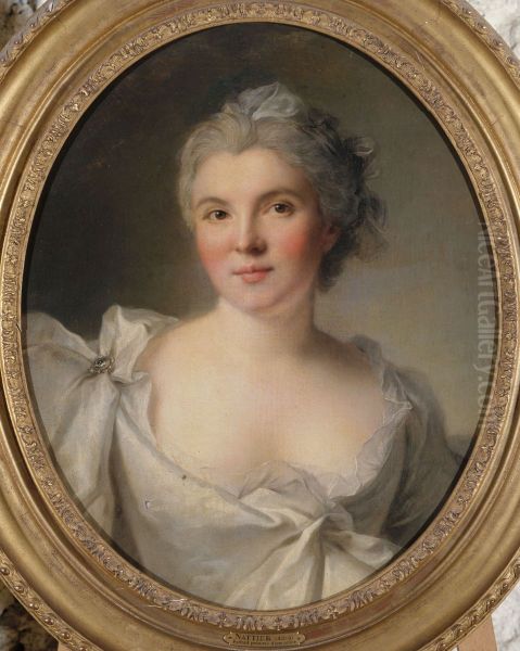 Portrait de femme (P1347) Oil Painting by Jean-Marc Nattier