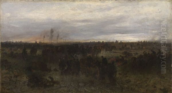 Abend nach der Schlacht bei Worth Oil Painting by Franz Adam