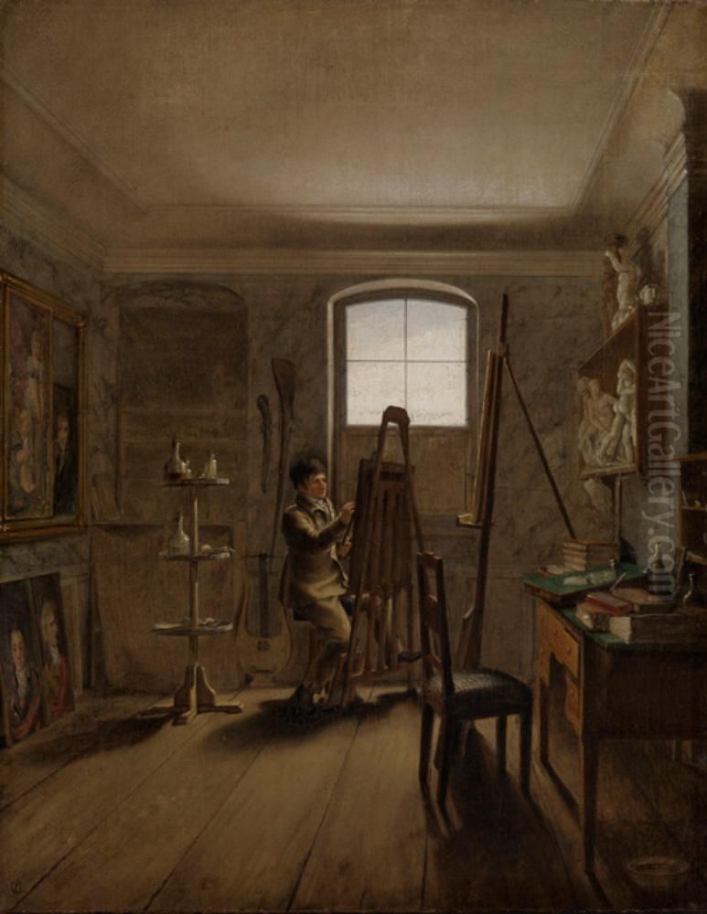 Der Maler Gerhard von Kugelgen in seinem Atelier Oil Painting by Georg Friedrich Kersting
