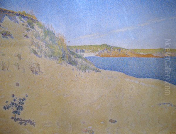 Beach at Saint-Briac Oil Painting by Paul Signac
