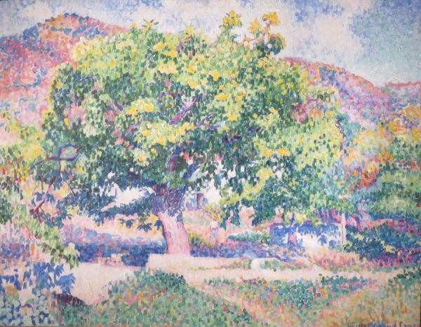 Autour de ma maison Oil Painting by Henri-Edmond Cross