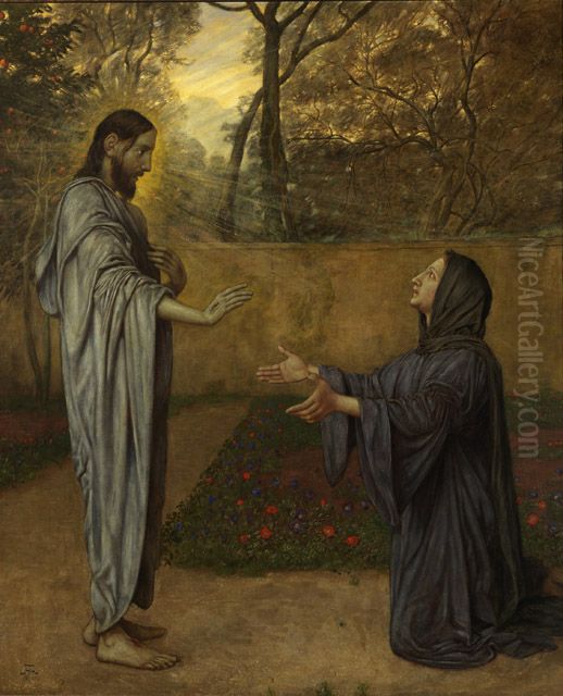 Christus als Gartner Oil Painting by Hans Thoma