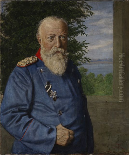 Frederick I, Grand Duke of Baden Oil Painting by Hans Thoma
