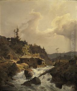 Norwegische Landschaft mit Sagemuhle